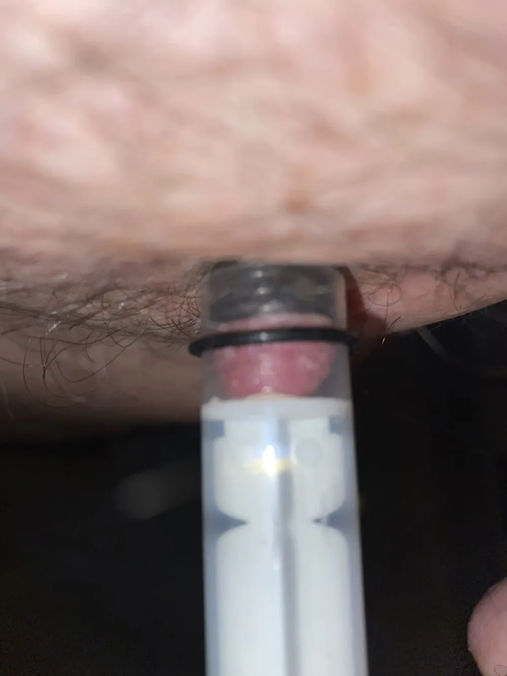 Nipple stretching with 5 orings on my nipples  #3