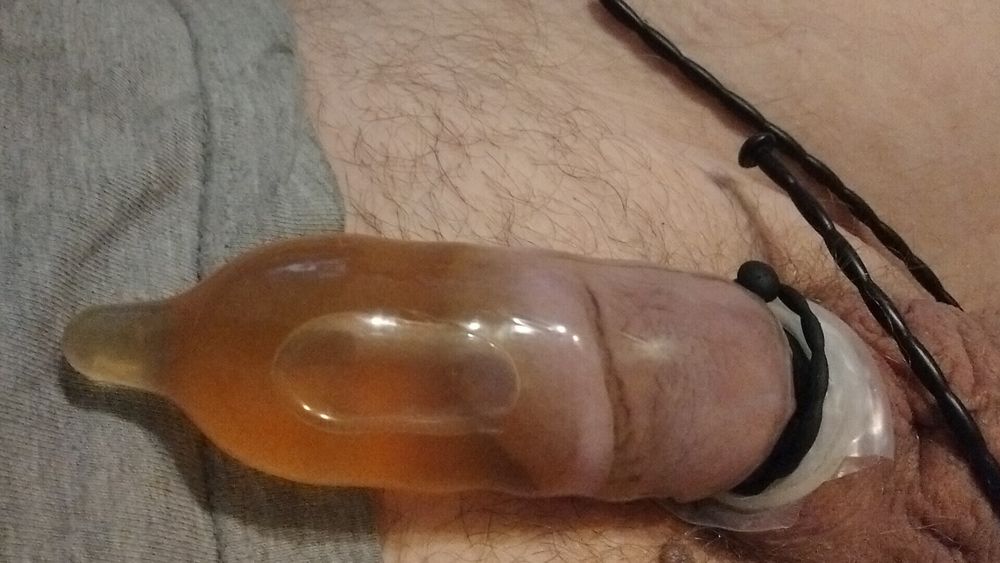 My spun cock loves to soak in my piss #2