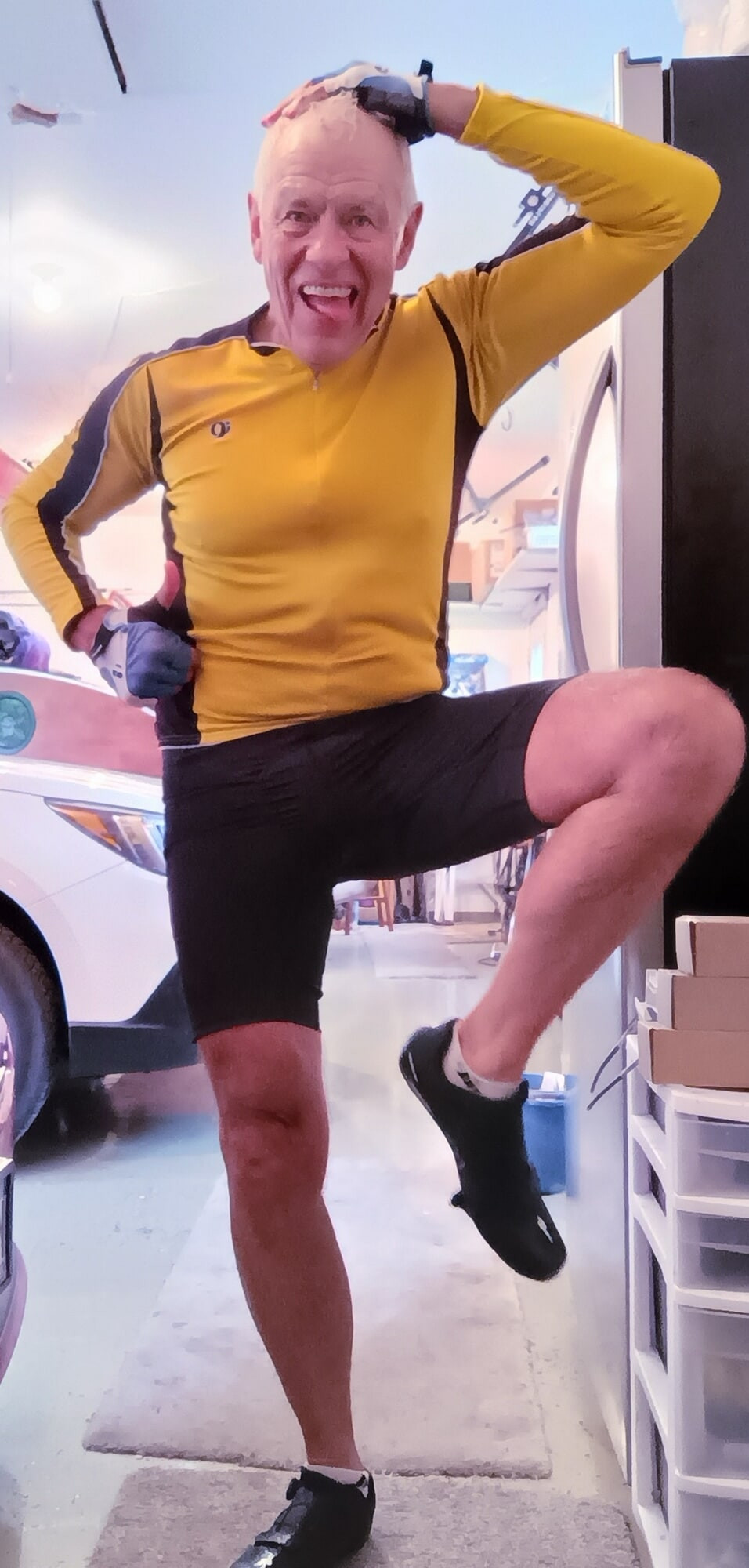 Cycling pic and monkey pose  #3