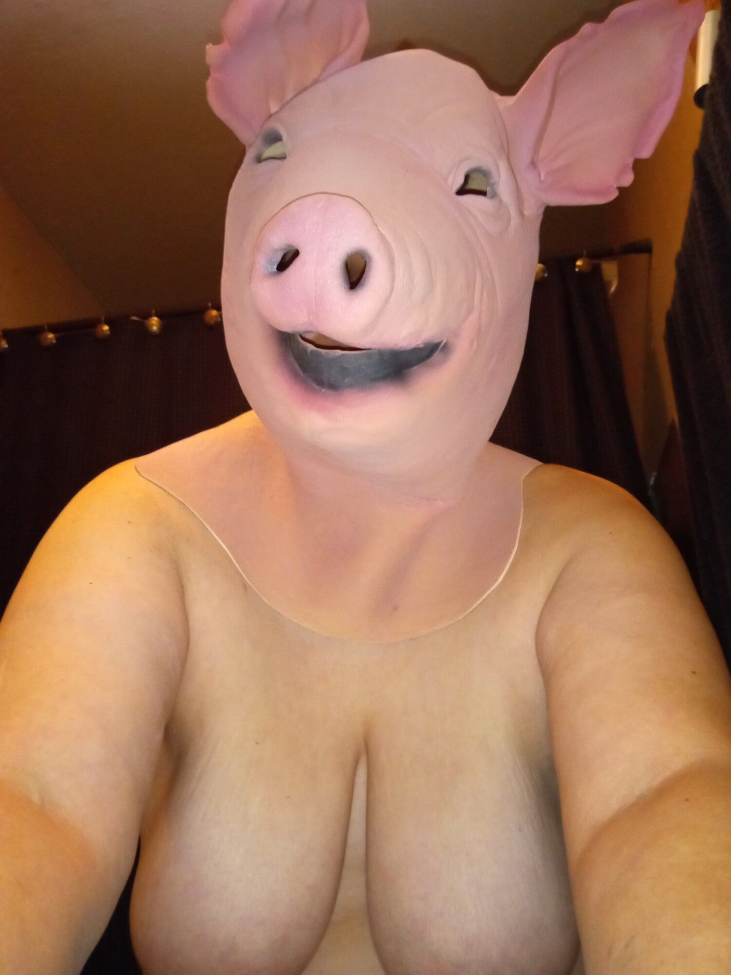 I LOVE my pig mask!!! #2