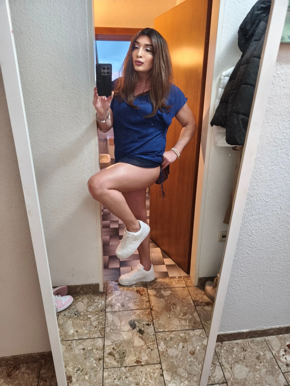 Sexy sporty styled tranny in blue #5