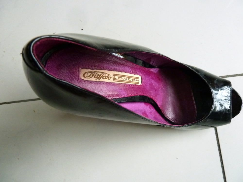 wife's purple Buffalo heels #4