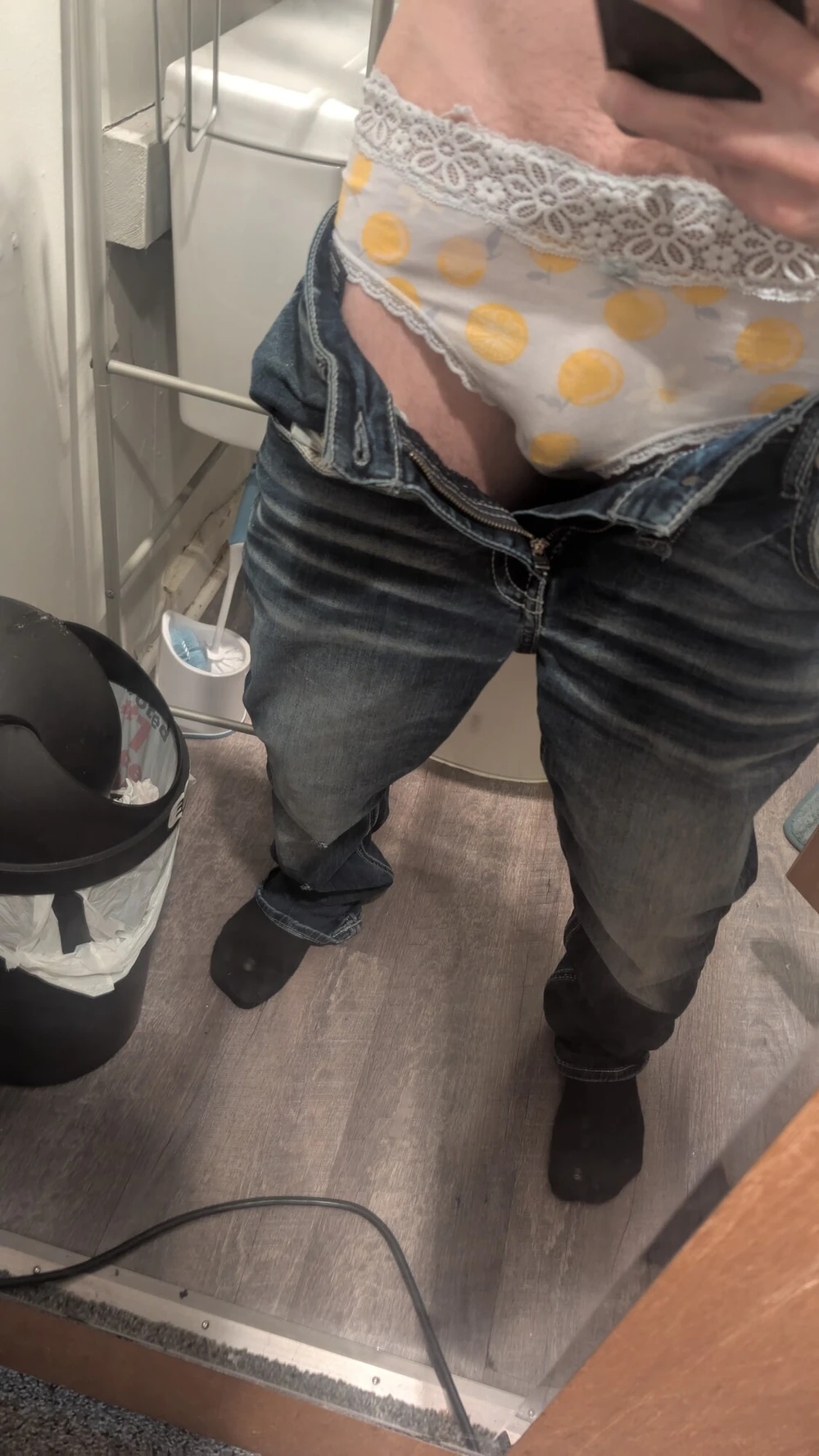 Showing off in my gf panties #2