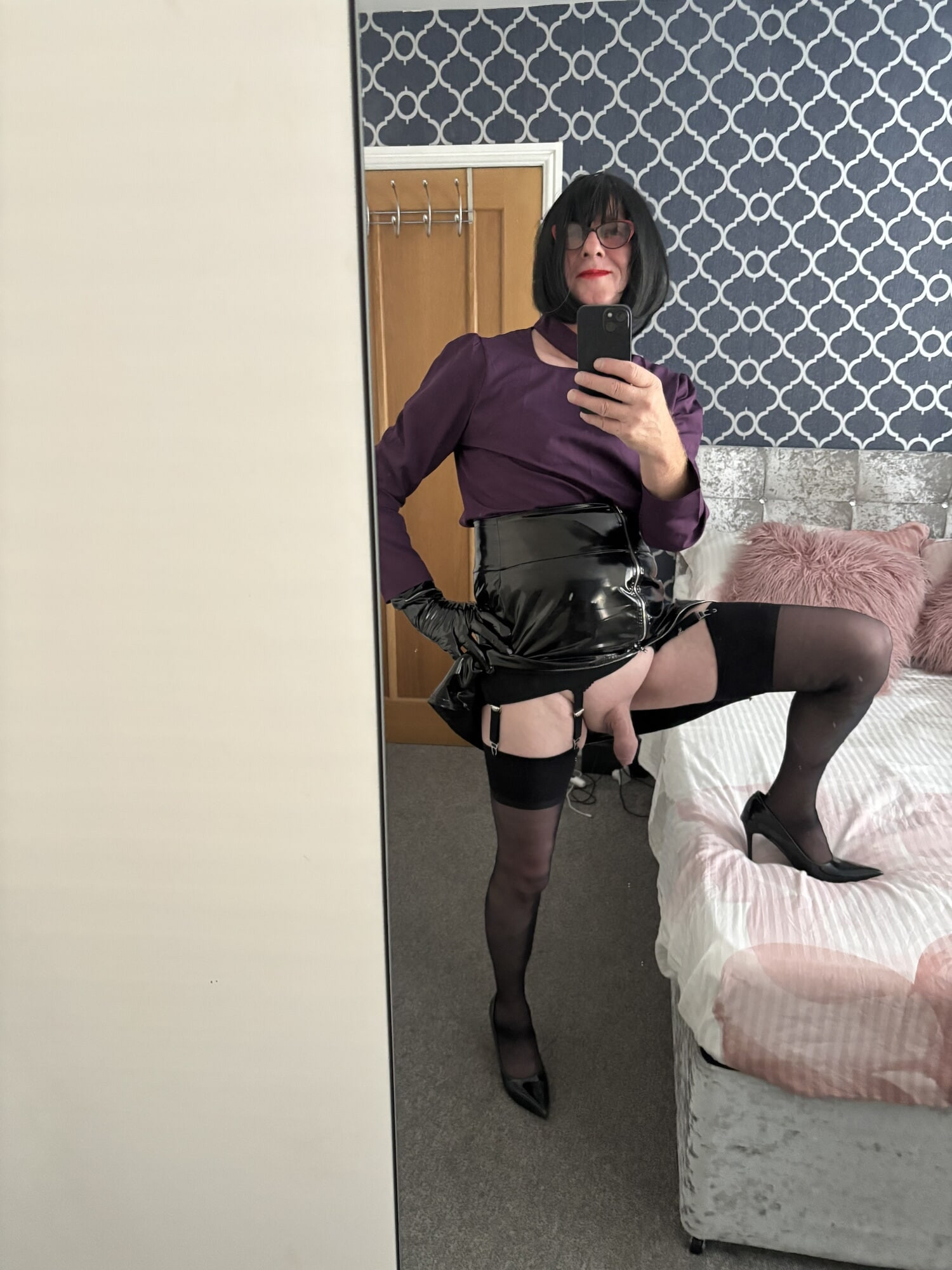 PVC skirts , Heels , thigh boots #49