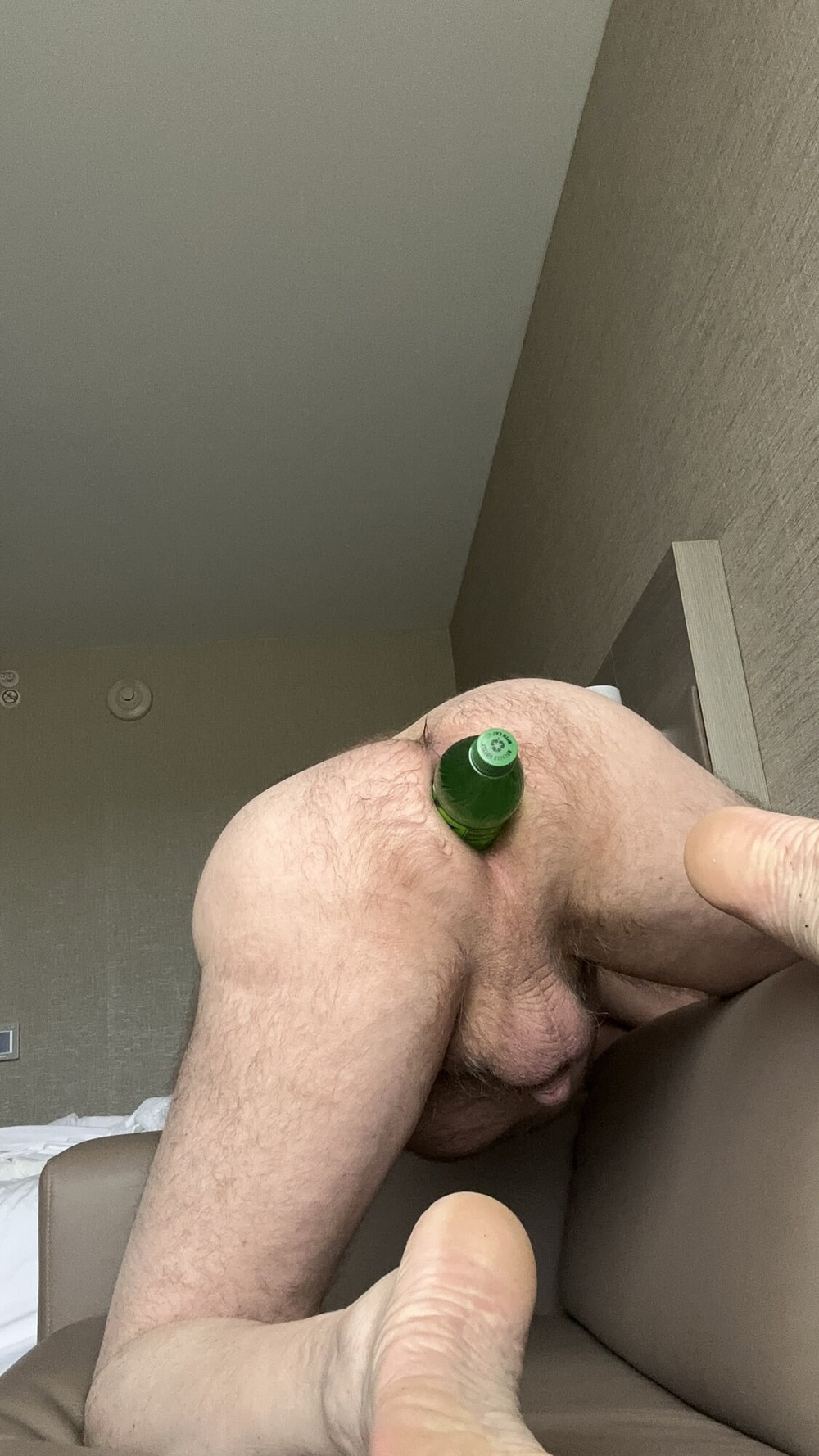 New bored in my hotel room w My Dew Bottle up ass  #13