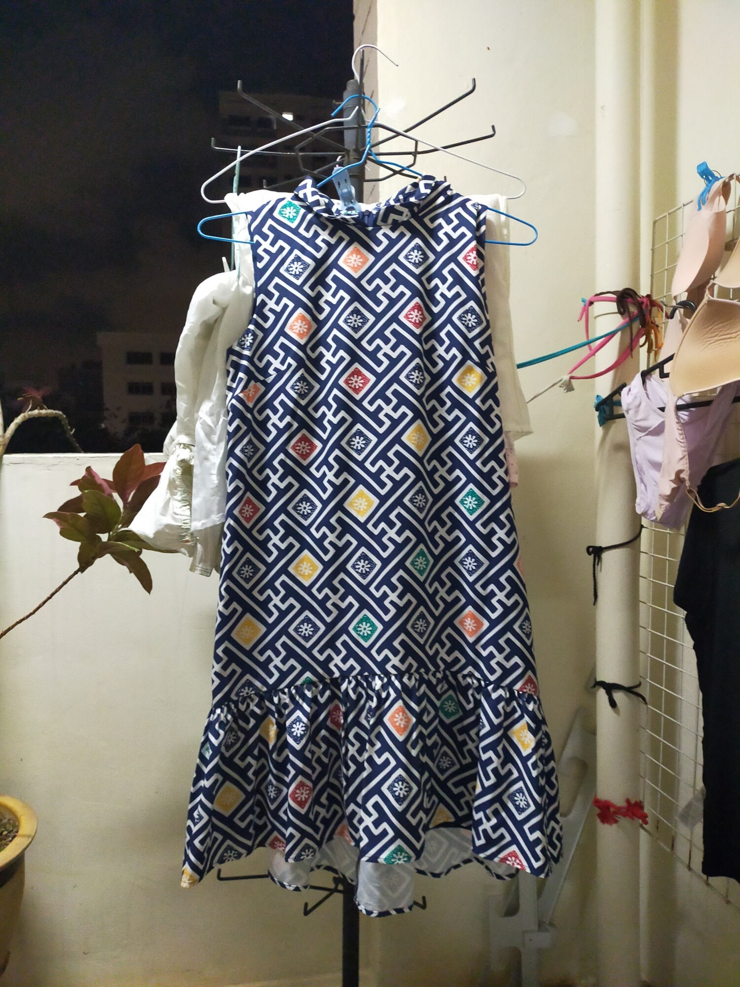 Secretly wearing office lady lingerie and dress. #4