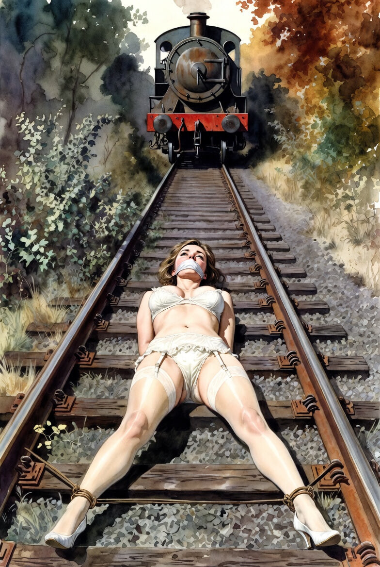 Pixwhores Experimental Enhanced: Stockings in the Railyard 1 #27