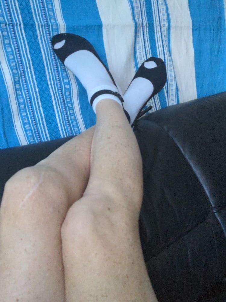Me in high heels and ankle socks #7