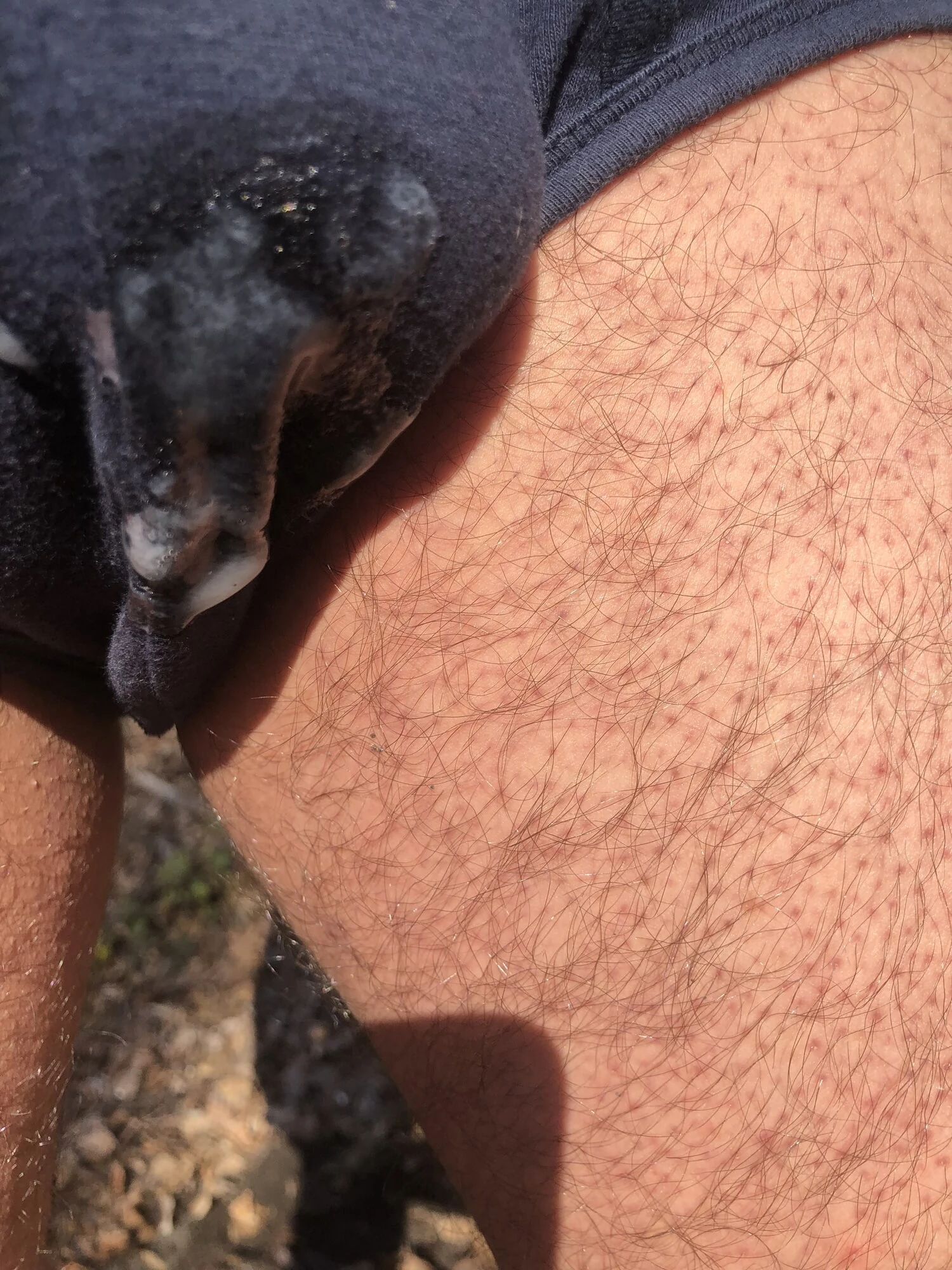 Hairy outdoor jerk ends in huge cumshot #20