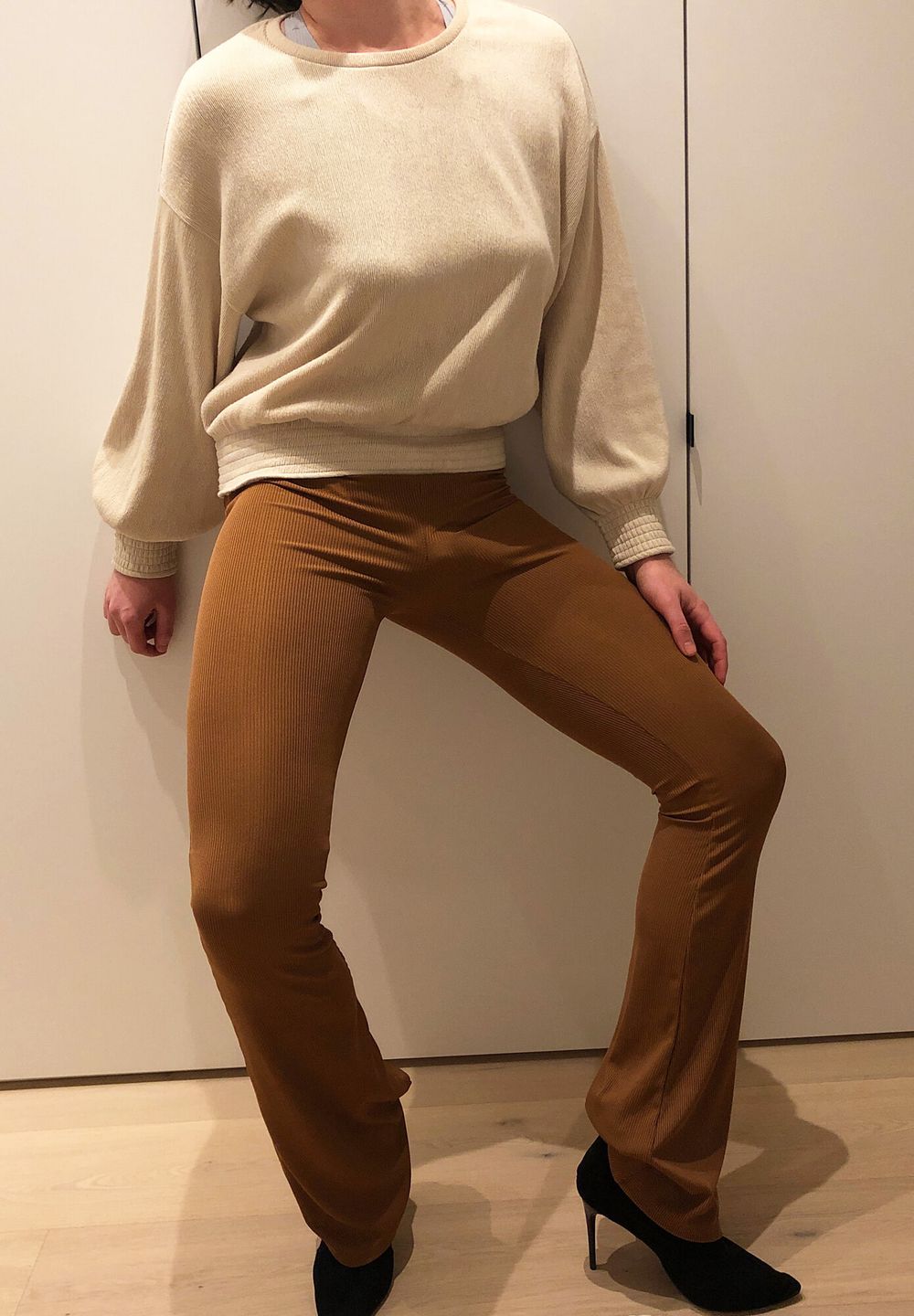 Brown stretch leggings #15