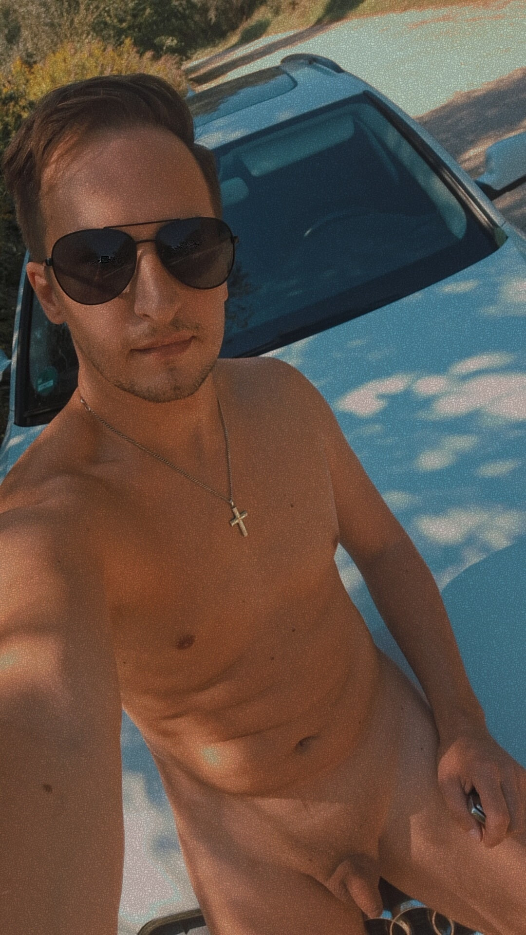 Naked selfie in public 