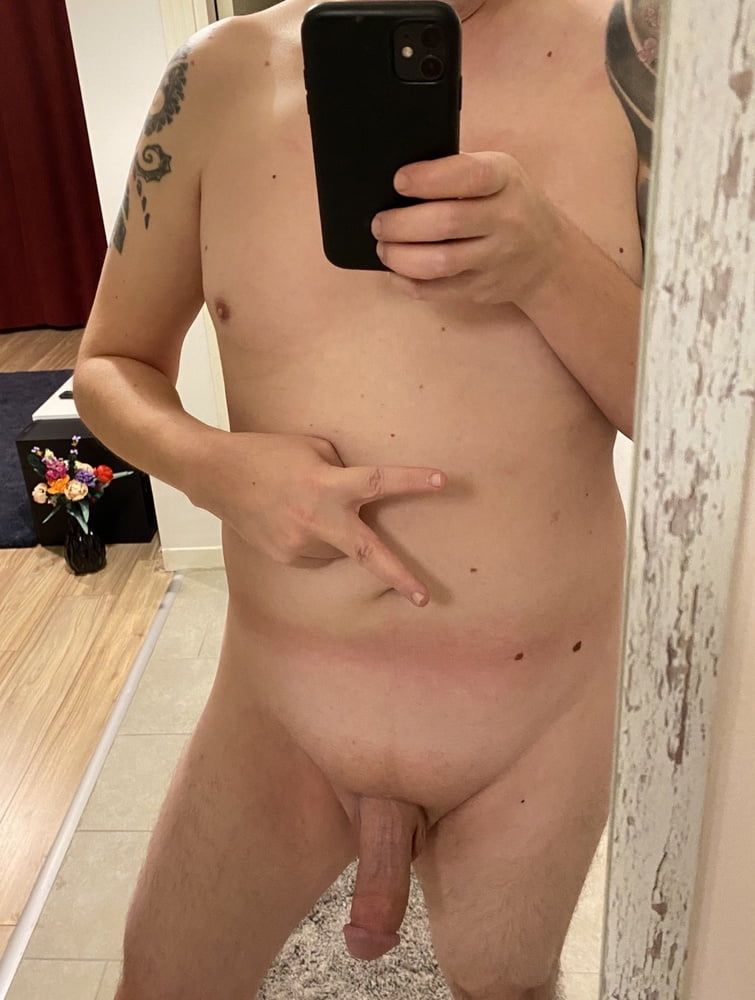 My cock and body in the mirror #11
