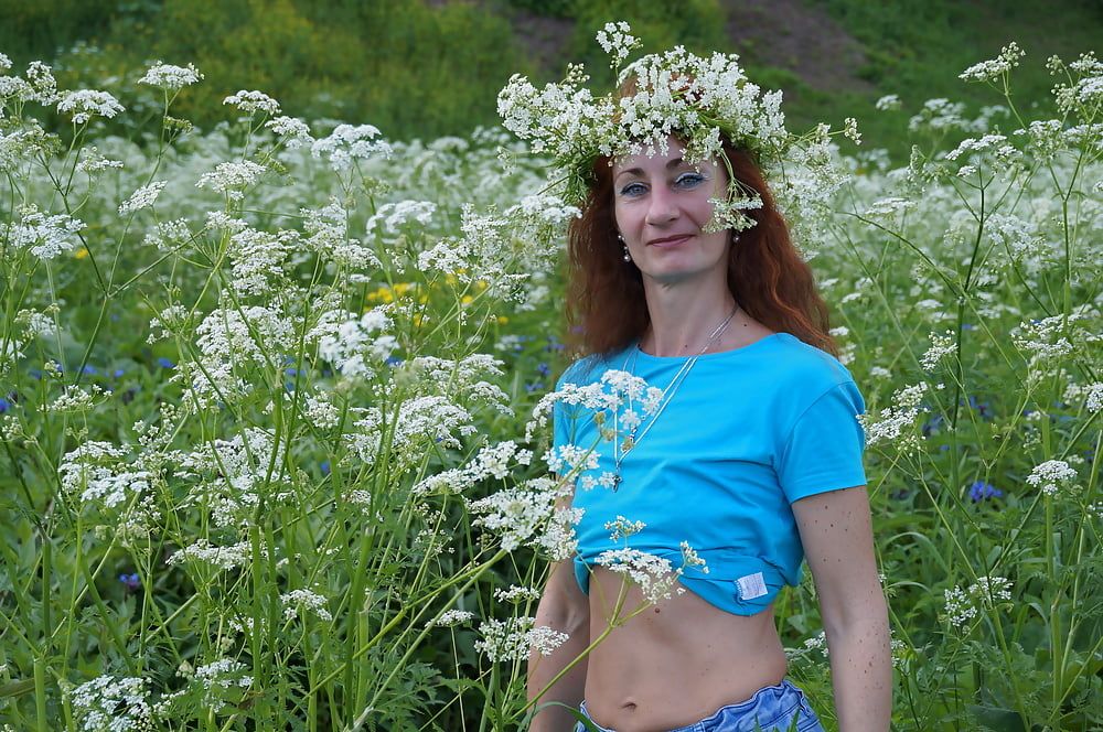 My Wife in White Flowers (near Moscow) #26