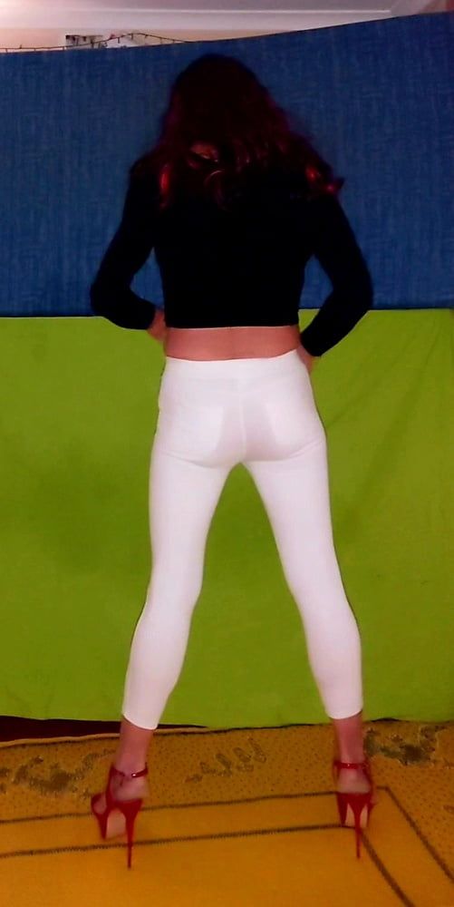 White stretch pants  #8