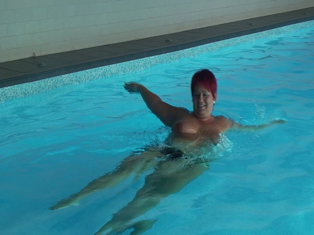 Naked swim in the pool #34