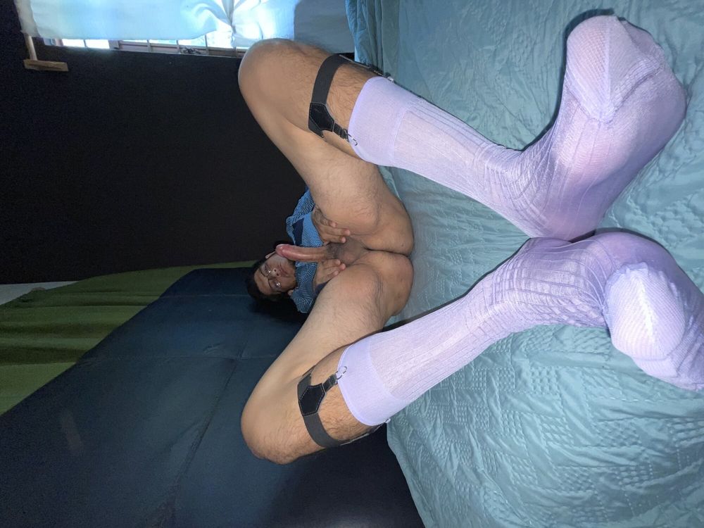 Sunday hot  Pink socks and Garters  #29