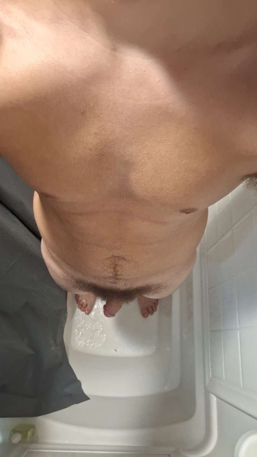 In shower 