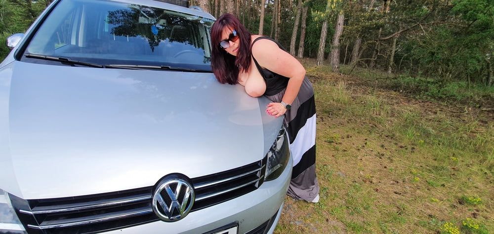 Beatiful milf wuth huge tits in car #4