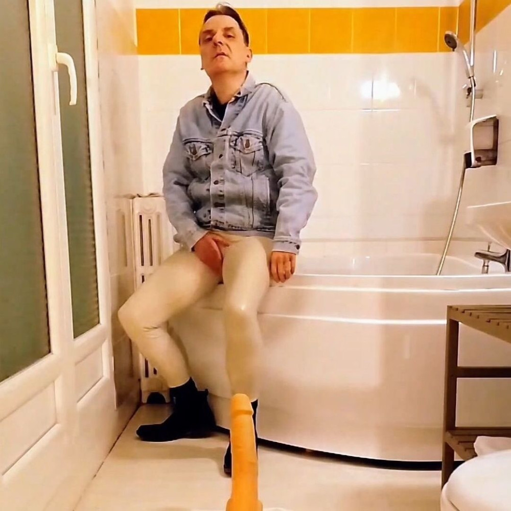 Fetish masturbation and dildo fuck in the bathroom #2