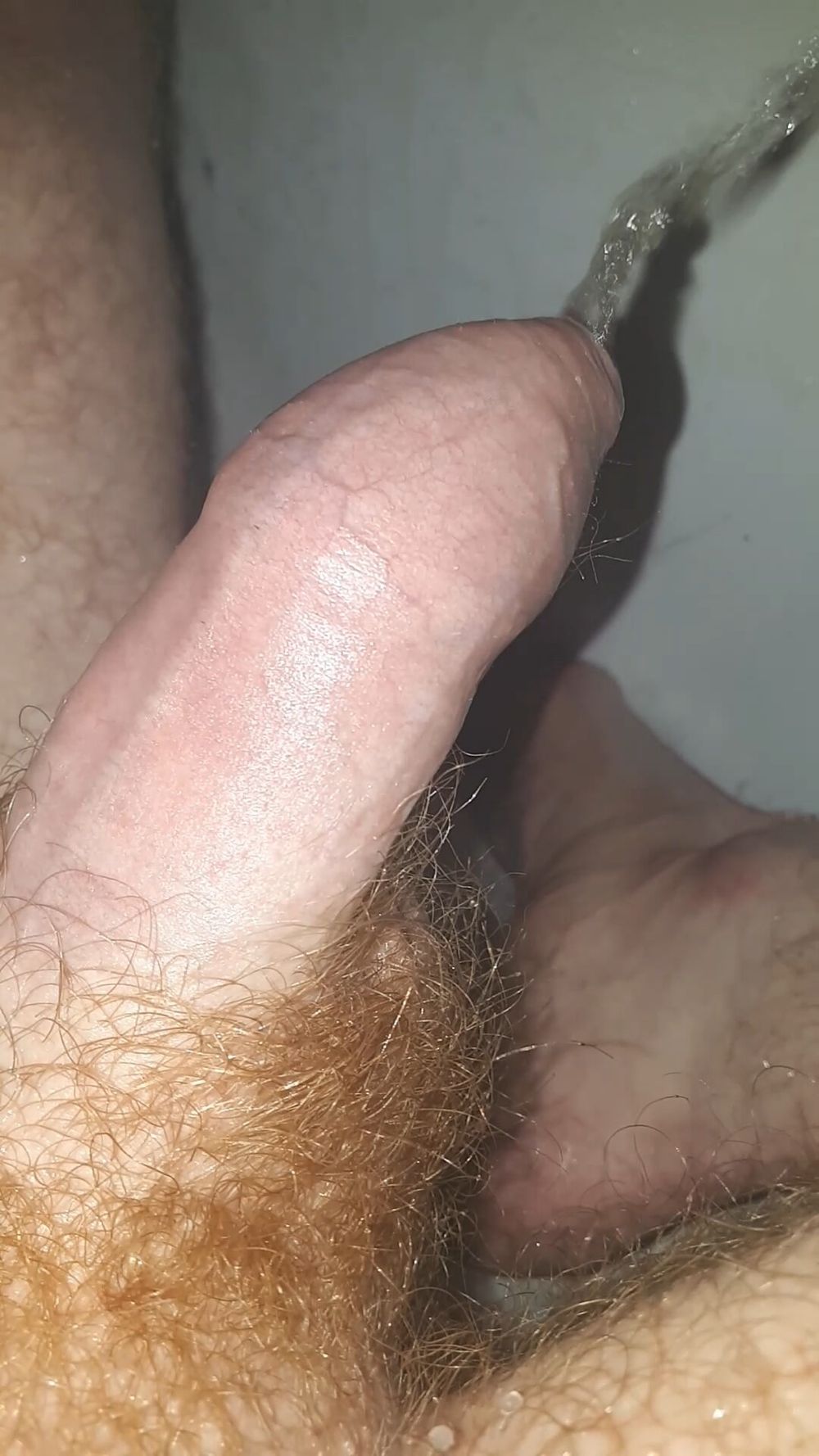 Close up cock starting to have a pee #4