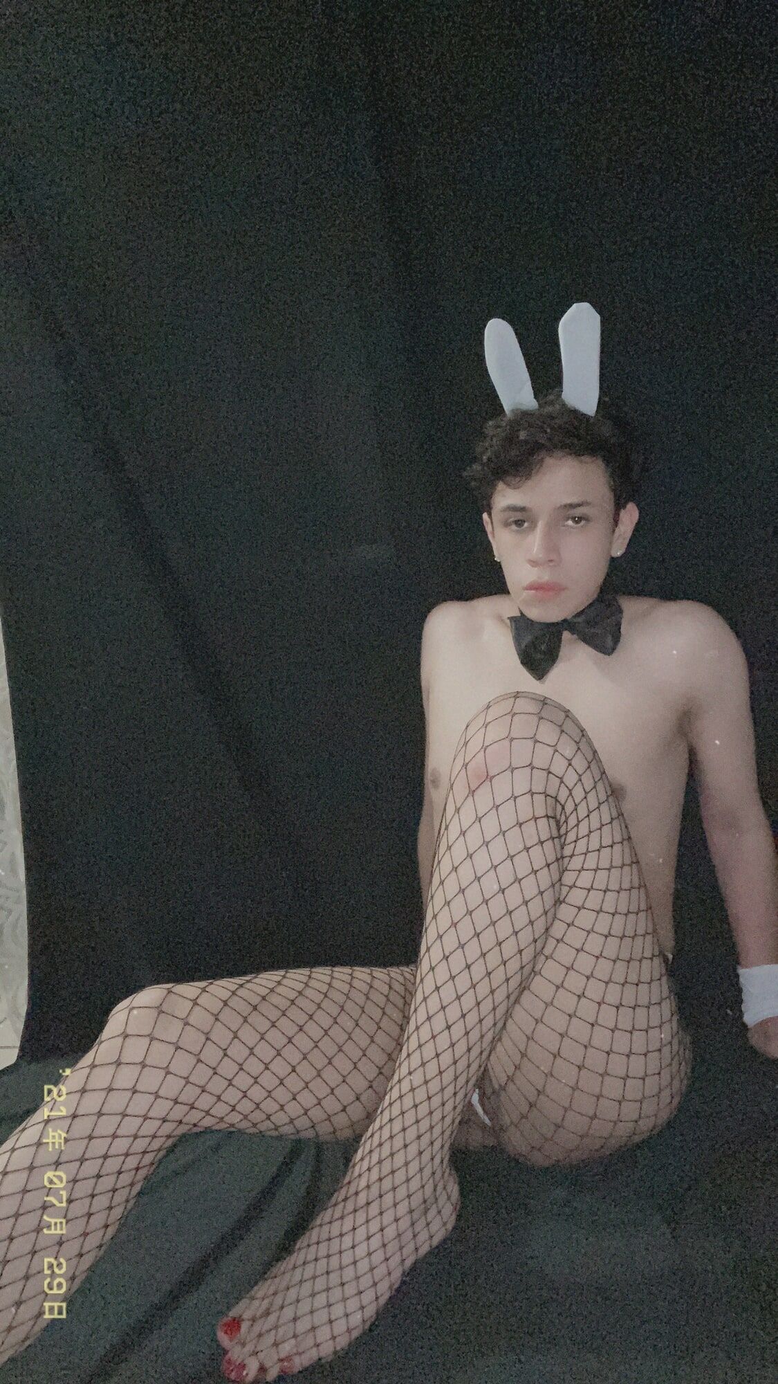 Femboy bunny in fishnets #30