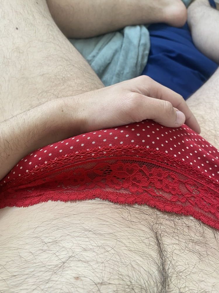 Young guy in mums panties  #5