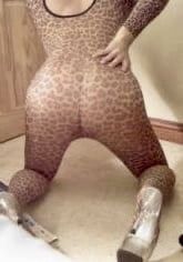 Leopard print body stocking