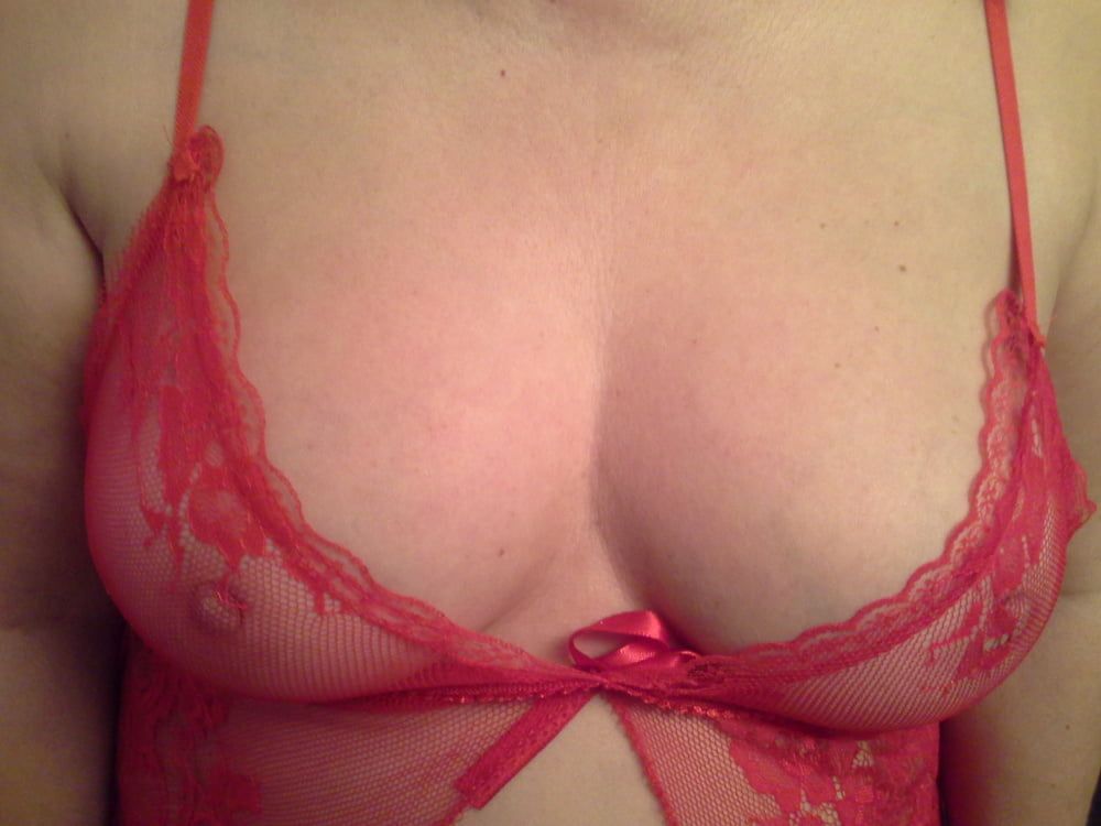 Stocking red - Tette in lingerie rosse #5