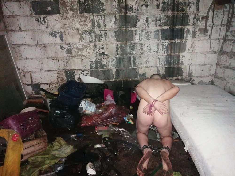 Gay slave tied nigh in Abandoned places  #9