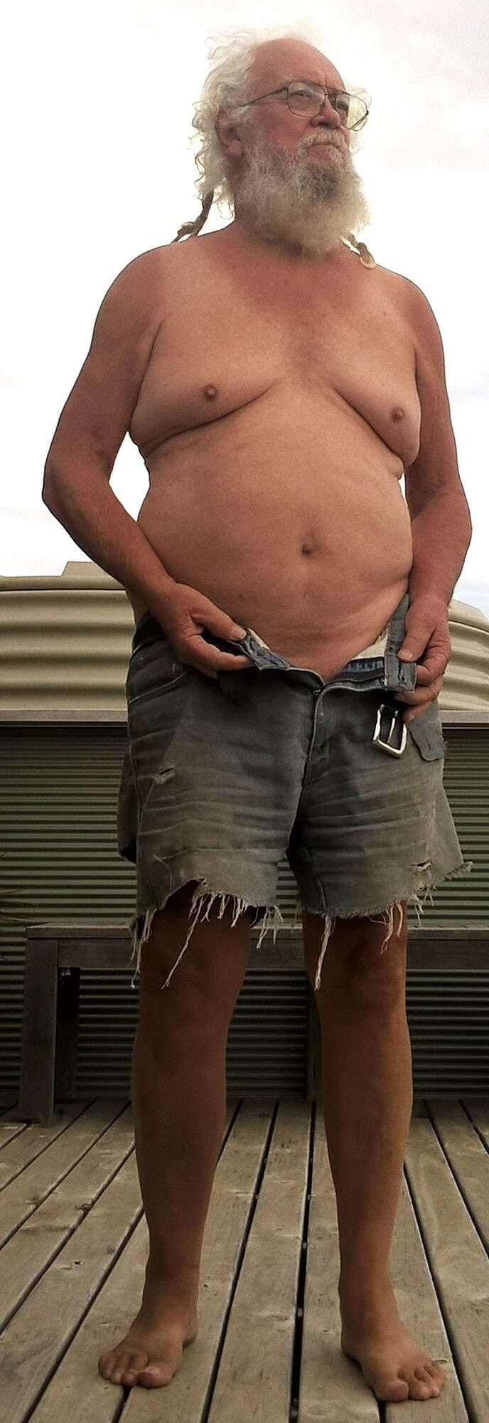 Grandpa forced to strip in public #6