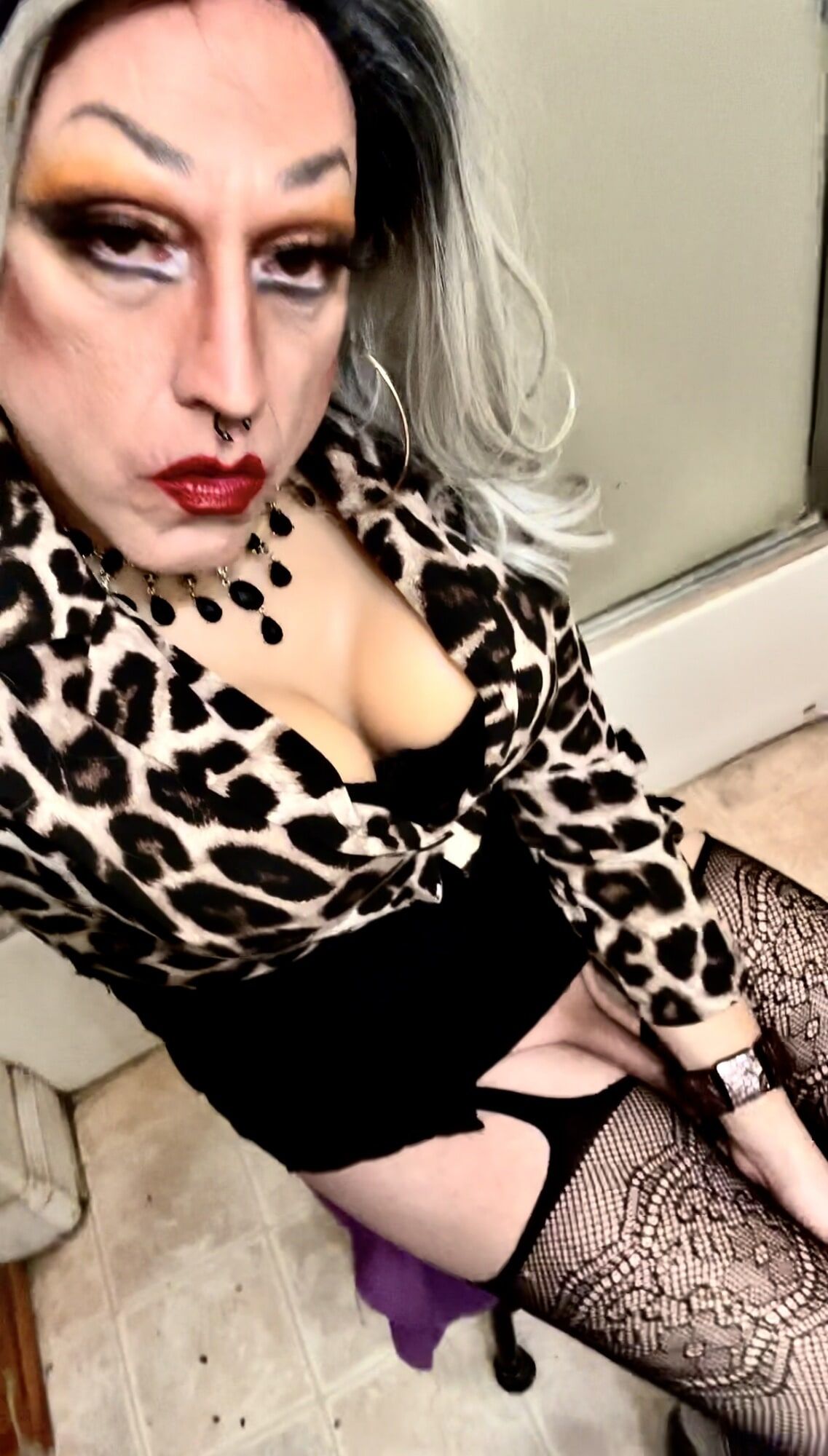 Smoking Fetish Blonde Trans Mature Masturbation #4