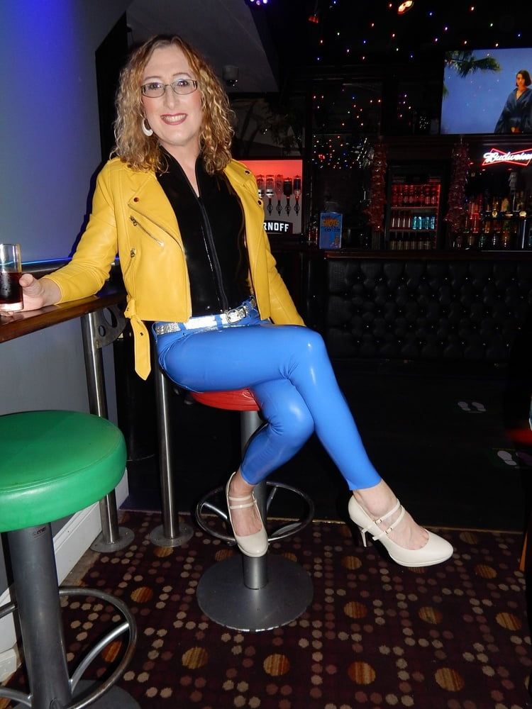 Latex Jeans and Top n the Pub #11