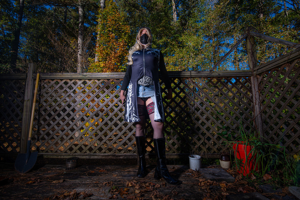 Jon Scarecrow short skirt corset photoshoot #2