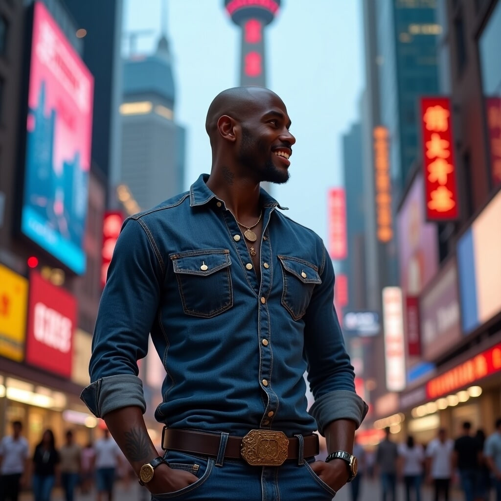 Black guy in Shanghai