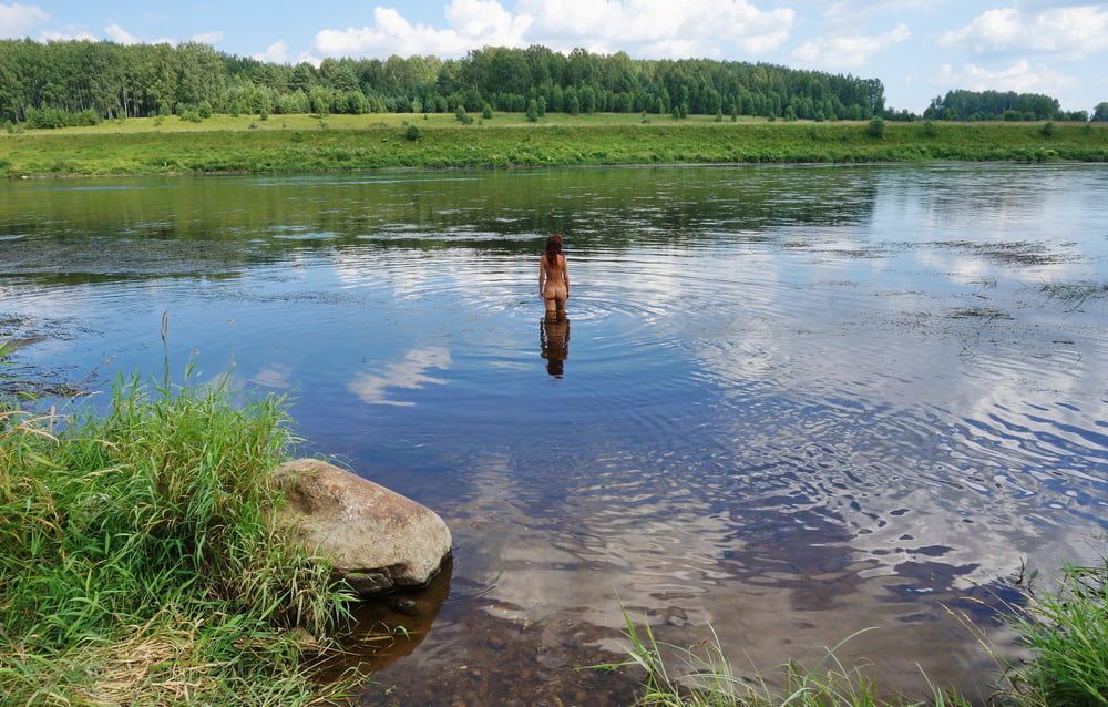 Nude Playing in Volga-river #2