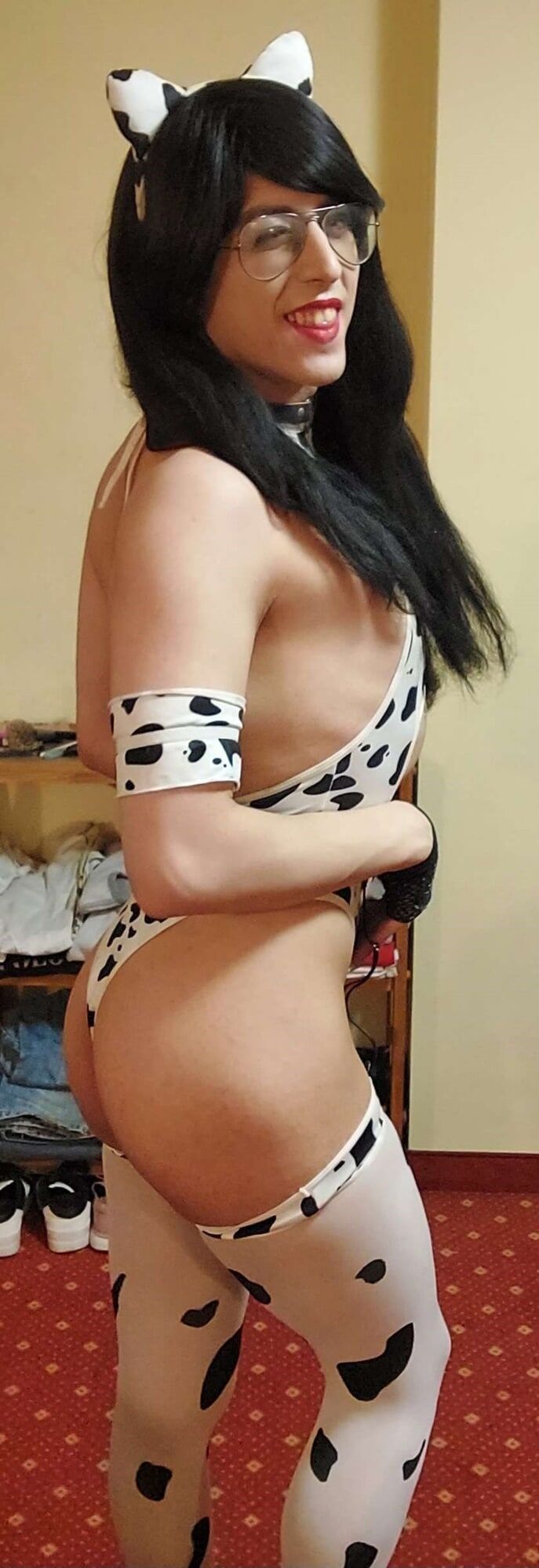 Me in My Cow Outfit