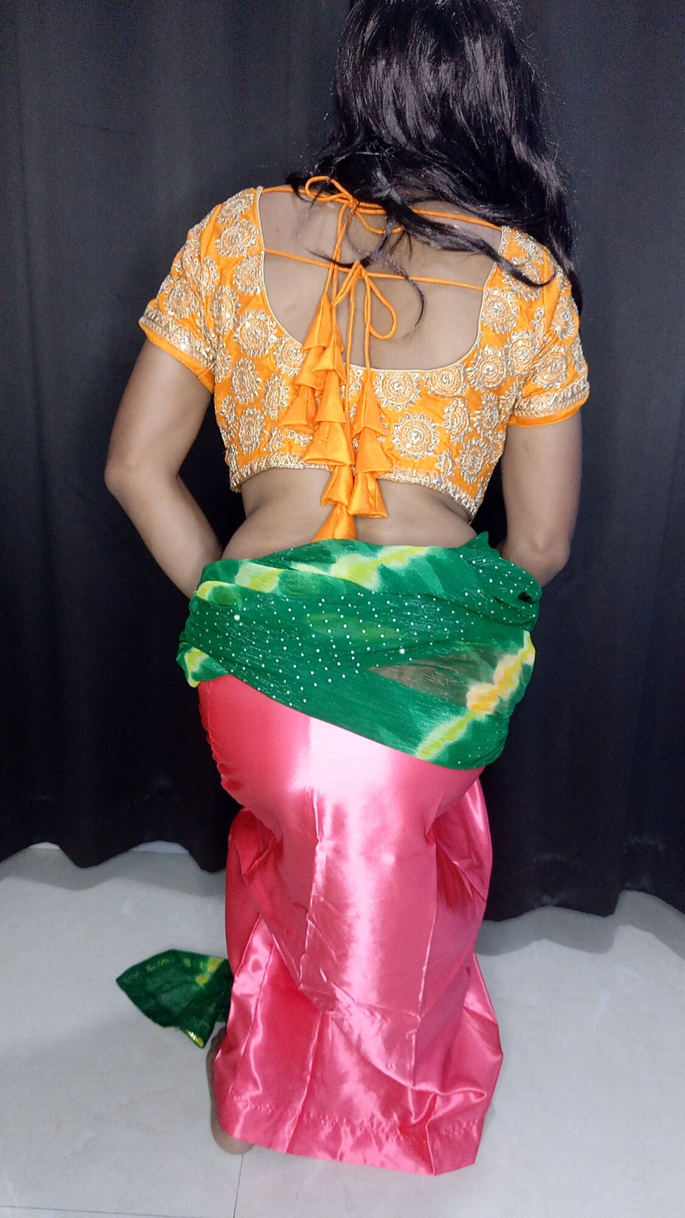 My stepmom last night wear this saree  #26