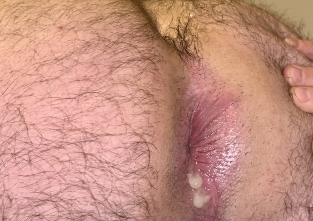 Playing with my cum in my ass, goes in frozen, juicy out  #3