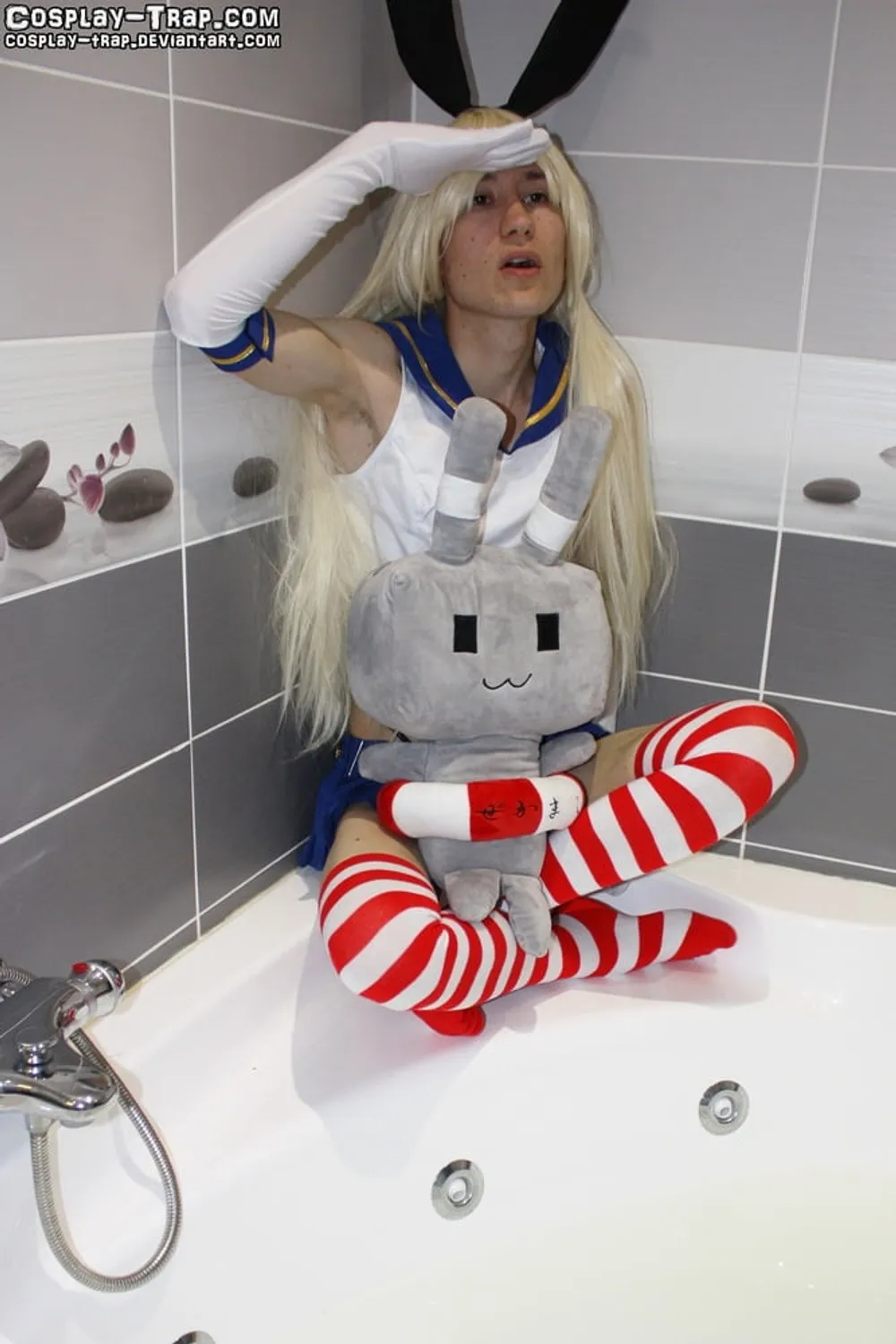  Crossdress cosplay wet Shimakaze #3