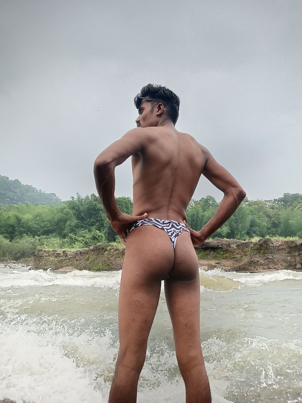 river fun day in my new Zebra man brief  #9