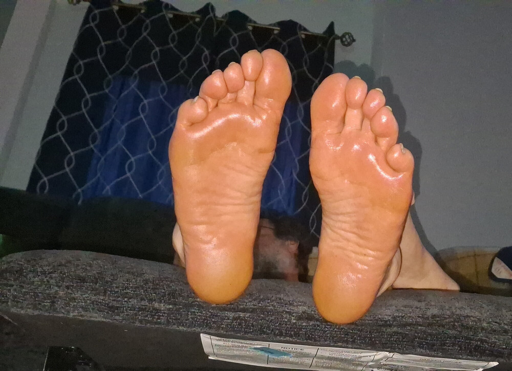 rub you hard dick all over our oiled soft soles #6
