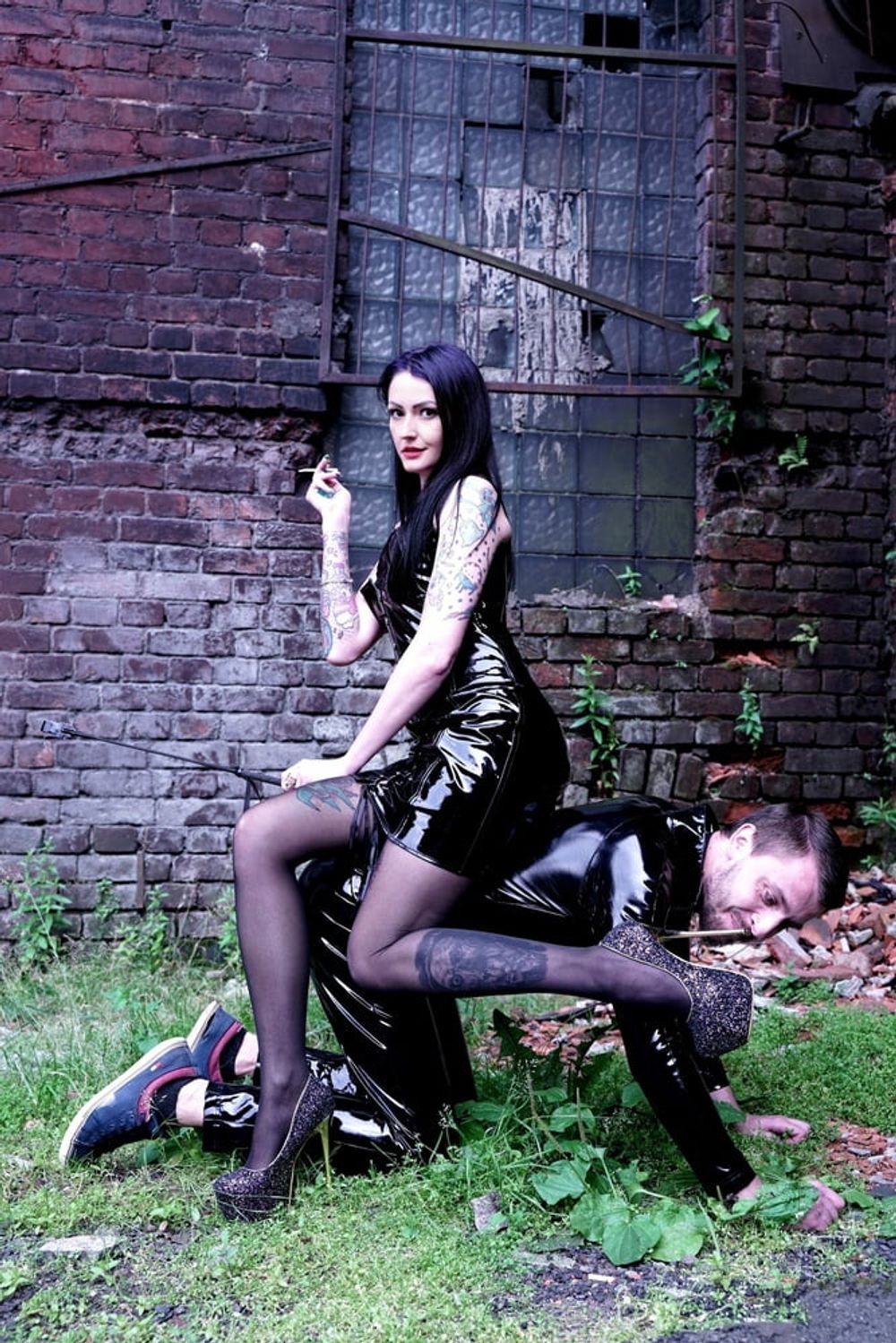 Dominatrix Nika on a walk with her slave. #22