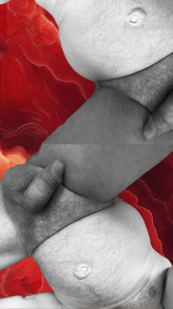 Hairy Oldie 76 - Pic- Art- - Red- Black- White 3