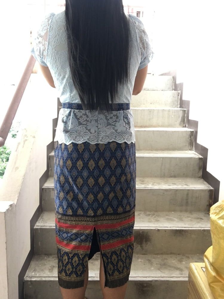 Dress Thai set  light blue #3