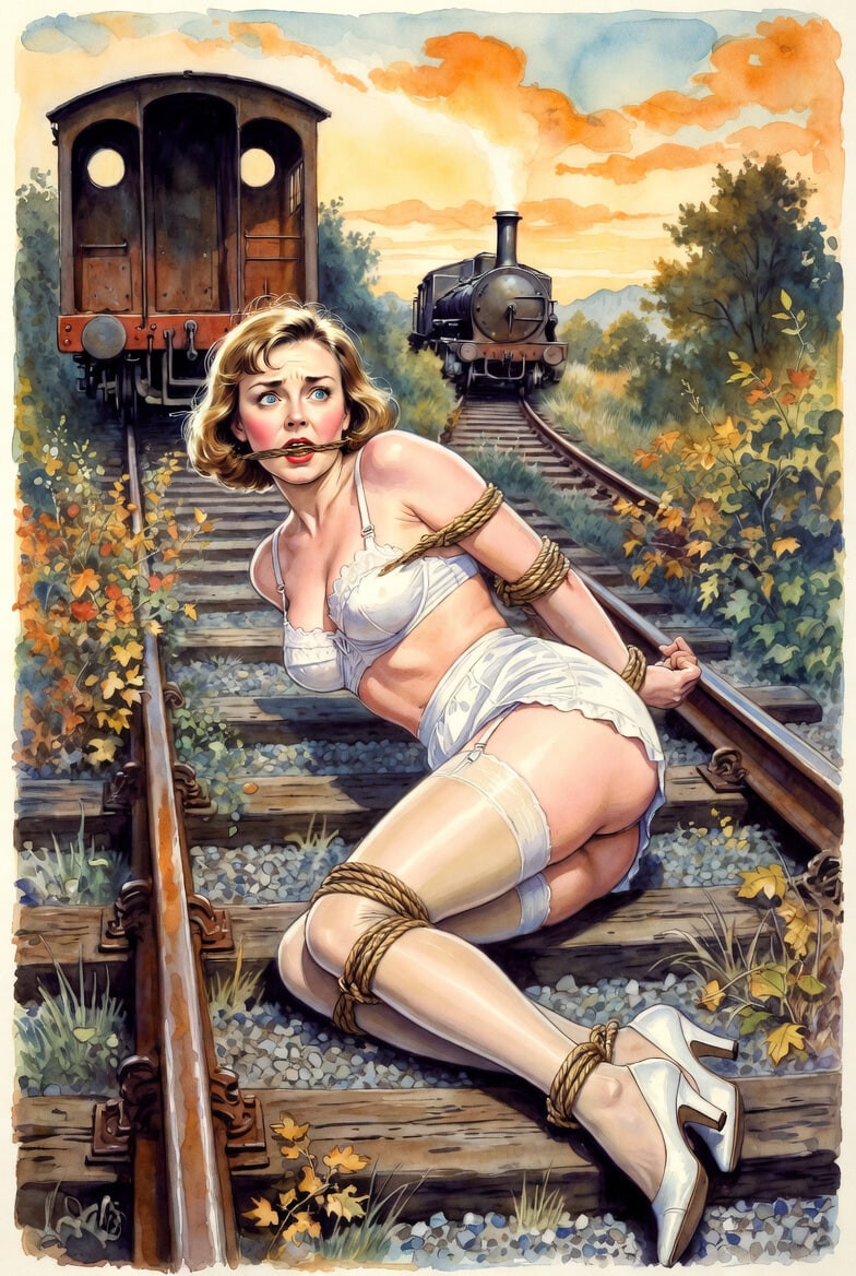Pixwhores Experimental Enhanced: Stockings in the Railyard 1 #24