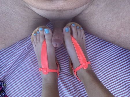 Feet sandals beach