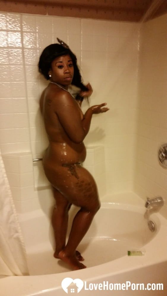 Black honey gets recorded as she showers #52