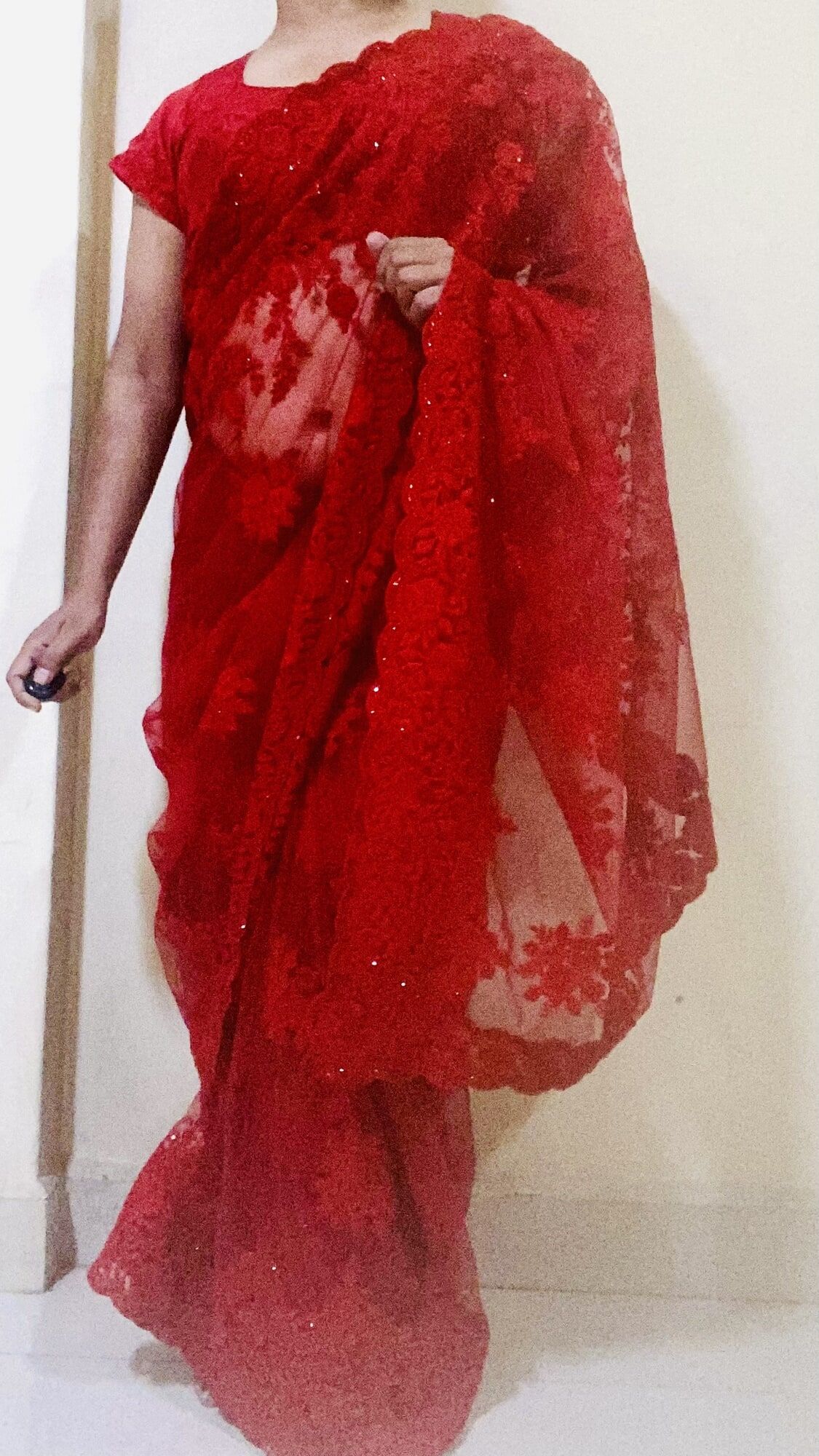 Red saree #39