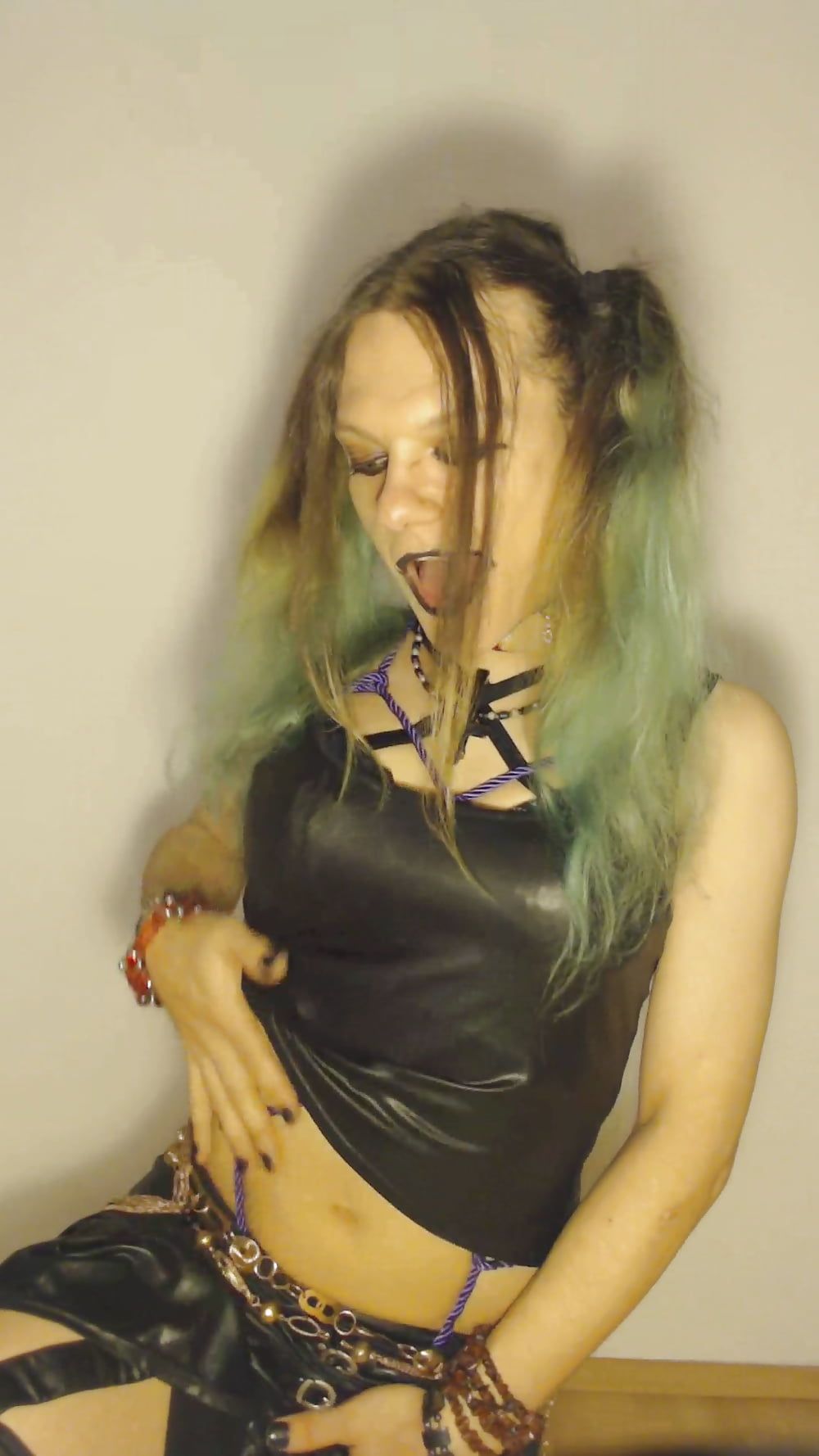 Bondage Chastity Green Cyber Goth Brandynette #25