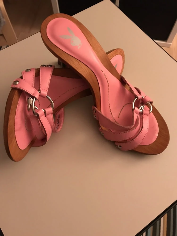 Wooden Playboy Mules #47